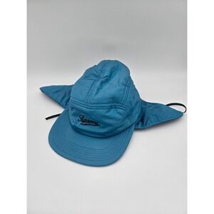 Supreme Water Resistant Bucket Hat Teal Ear Flaps Drawstring Size Med/Lrg